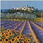 Hazel Barker Hill Town Provence painting